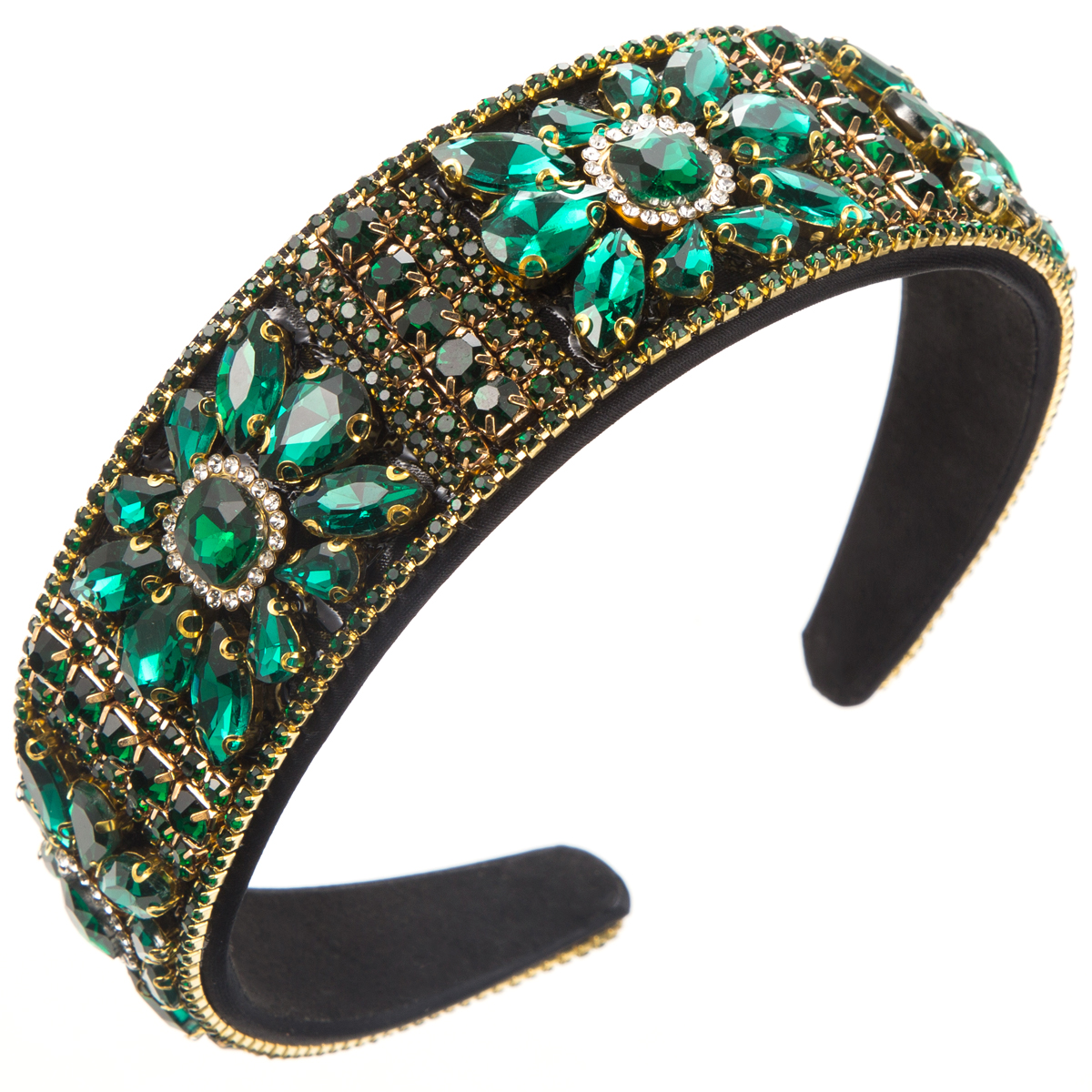Women's Lady Modern Style Korean Style Flower Alloy Inlay Rhinestones Glass Hair Band display picture 12