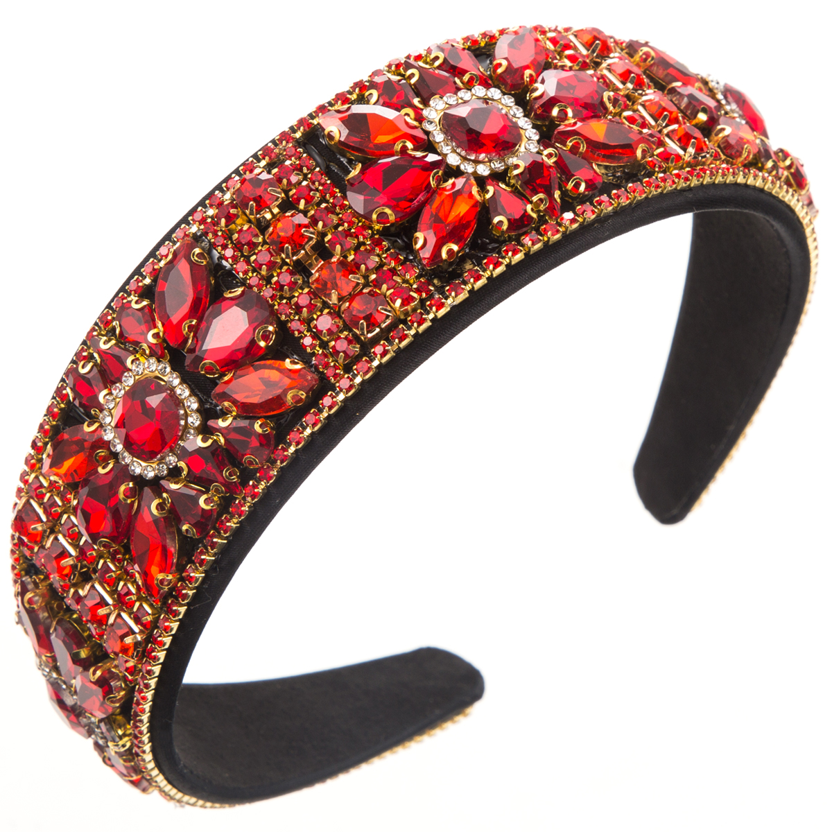 Women's Lady Modern Style Korean Style Flower Alloy Inlay Rhinestones Glass Hair Band display picture 9