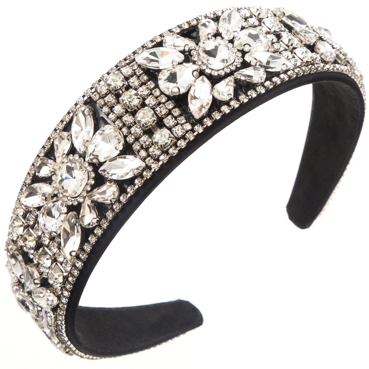 Women's Lady Modern Style Korean Style Flower Alloy Inlay Rhinestones Glass Hair Band display picture 7