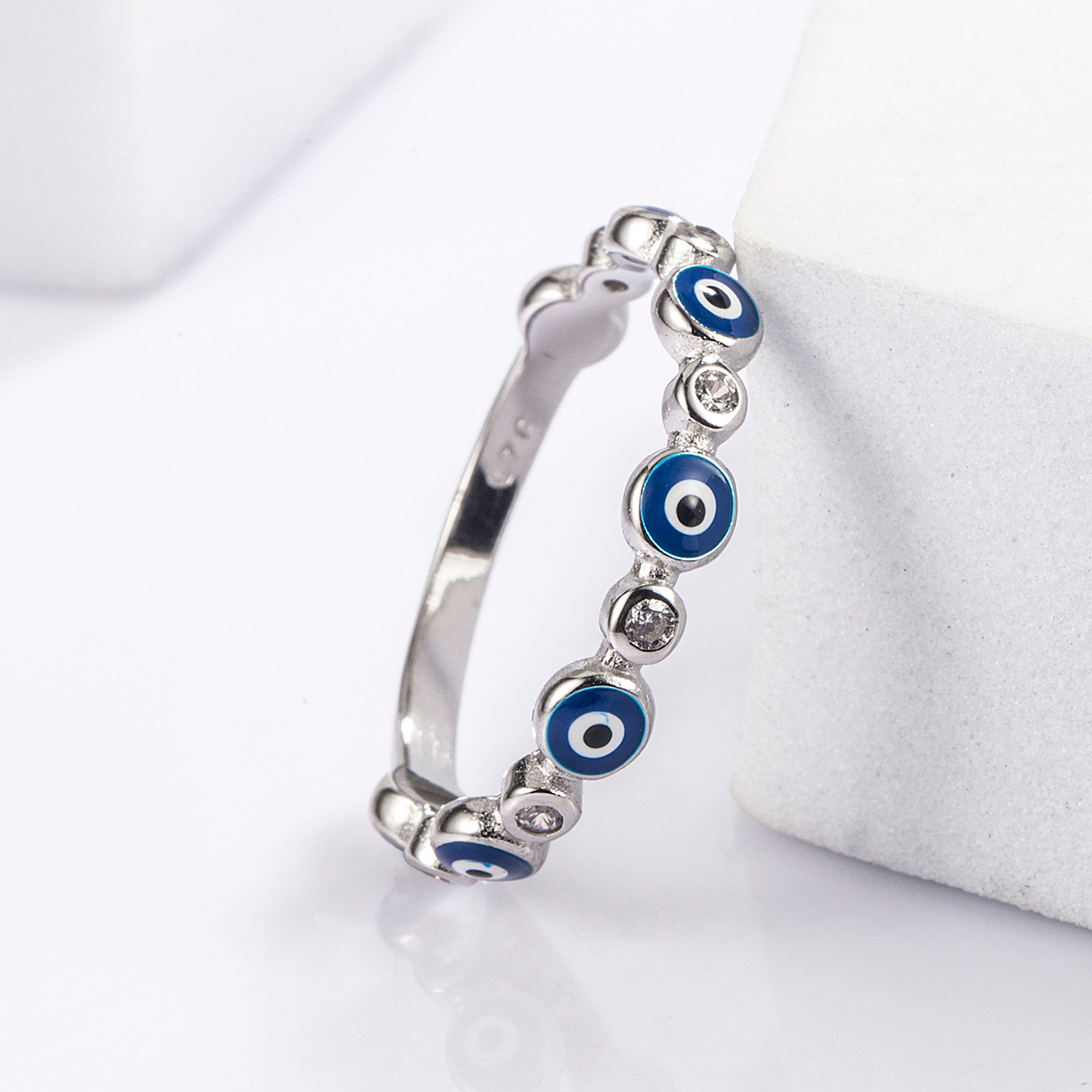 Sterling Silver White Gold Plated Casual Classical Funny Plating Inlay Snake Zircon Rings display picture 16