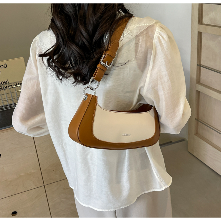 Women's Pu Leather Solid Color Classic Style Sewing Thread Zipper Shoulder Bag display picture 19