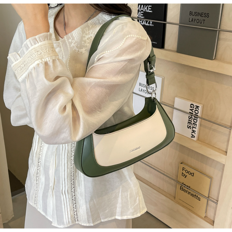 Women's Pu Leather Solid Color Classic Style Sewing Thread Zipper Shoulder Bag display picture 16