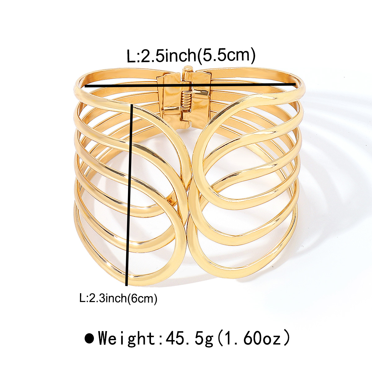 Hip-Hop Punk Solid Color Alloy Plating Women's Bangle display picture 1