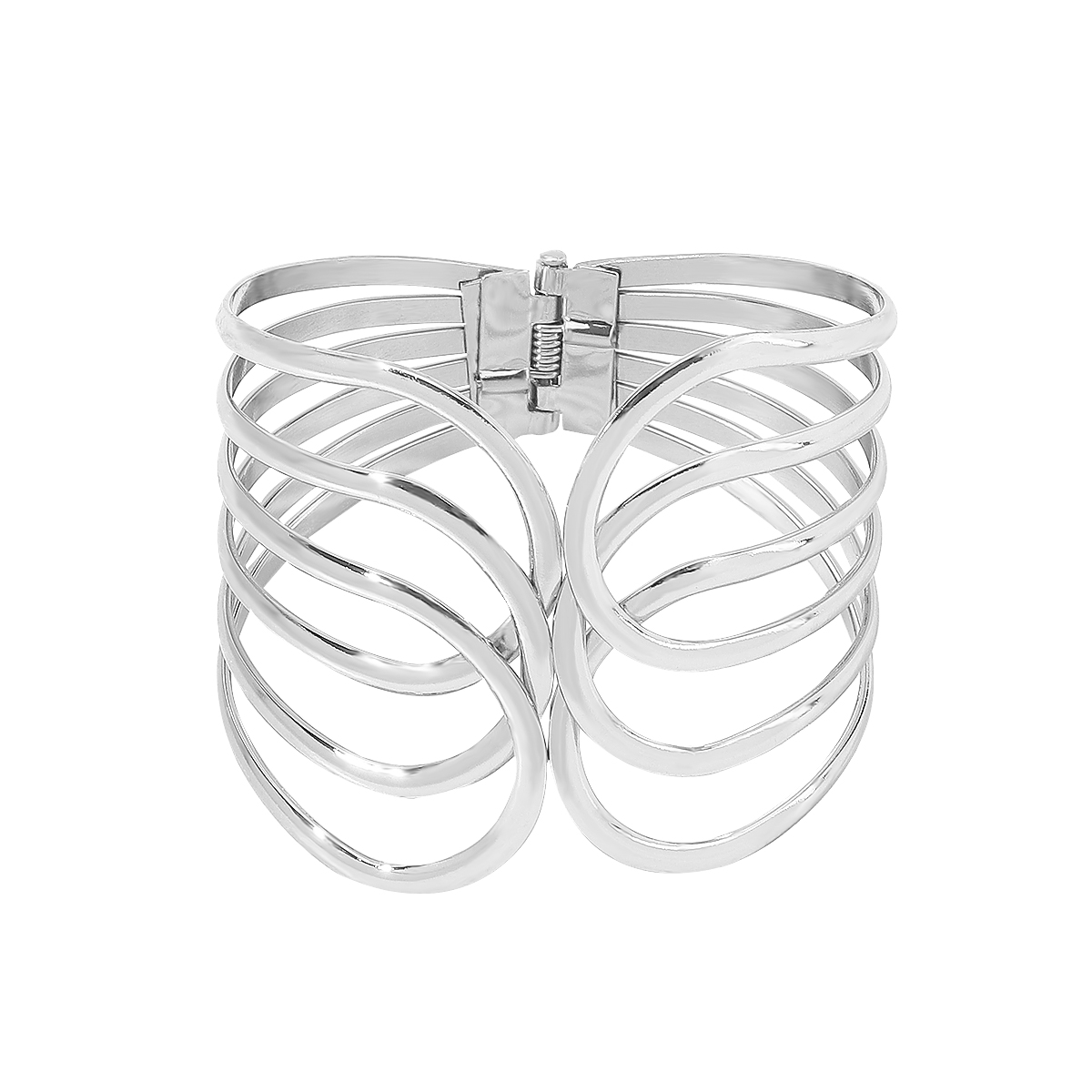 Hip-Hop Punk Solid Color Alloy Plating Women's Bangle display picture 2