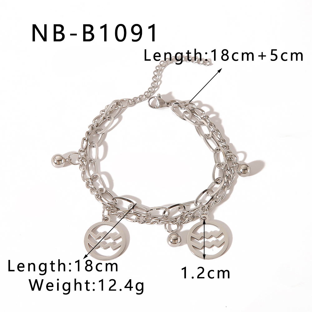 Simple Style Classic Style Round 304 Stainless Steel Bracelets In Bulk display picture 8