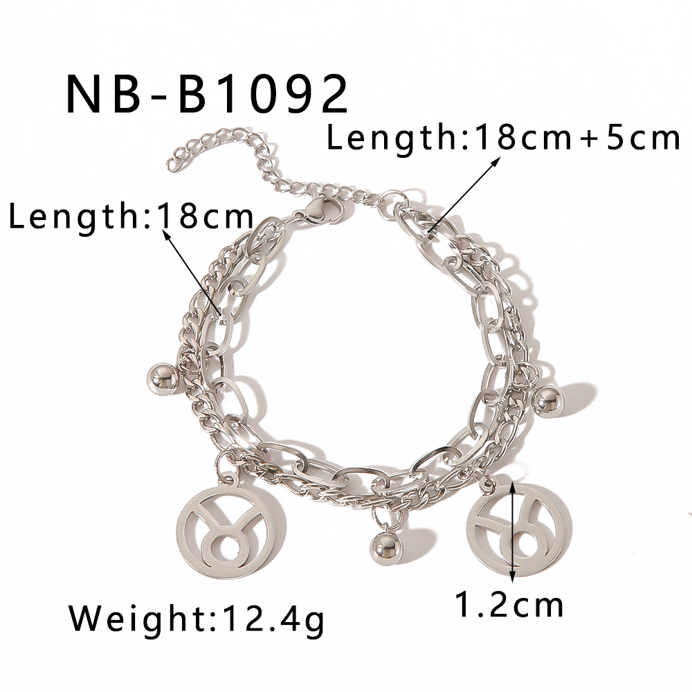 Simple Style Classic Style Round 304 Stainless Steel Bracelets In Bulk display picture 9