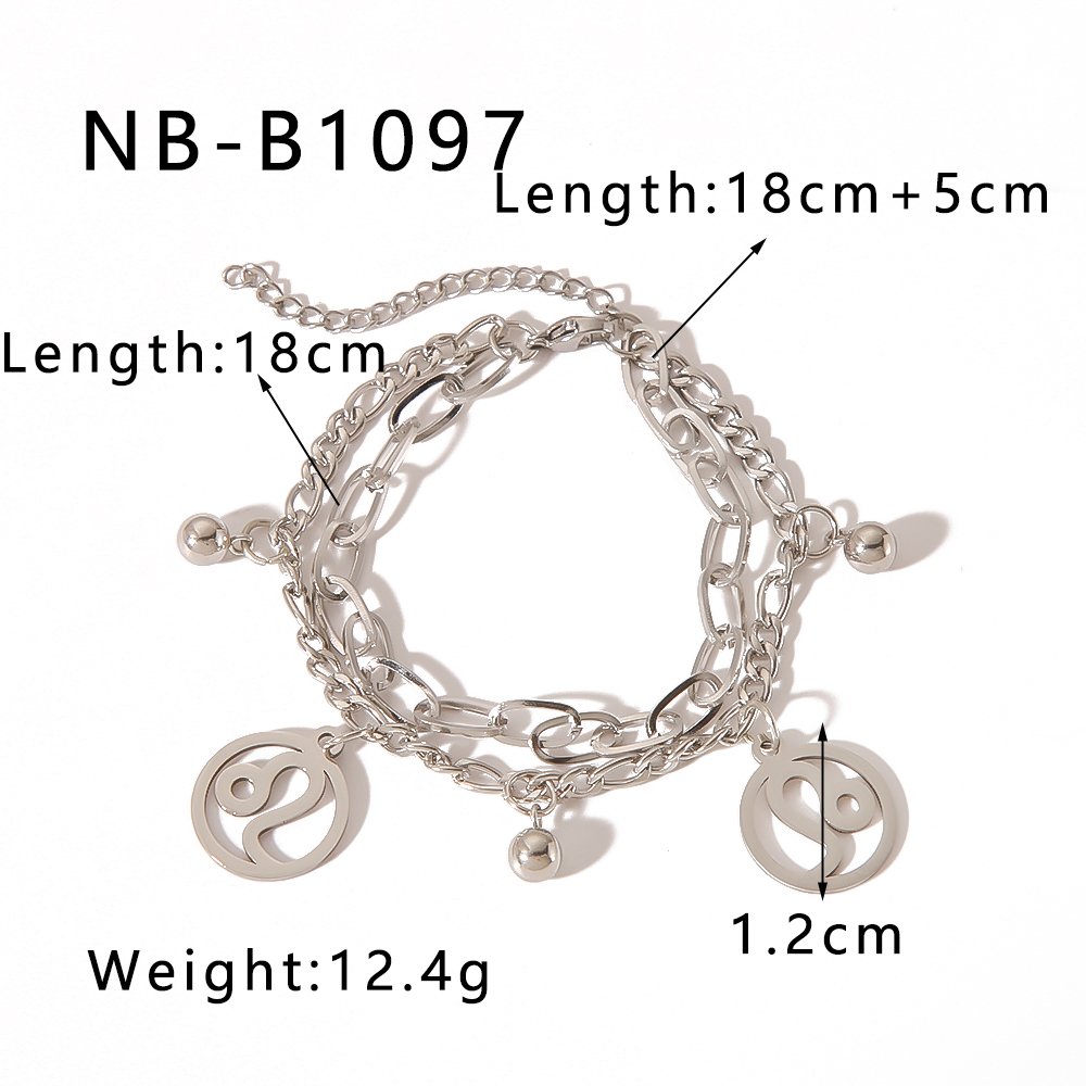 Simple Style Classic Style Round 304 Stainless Steel Bracelets In Bulk display picture 15