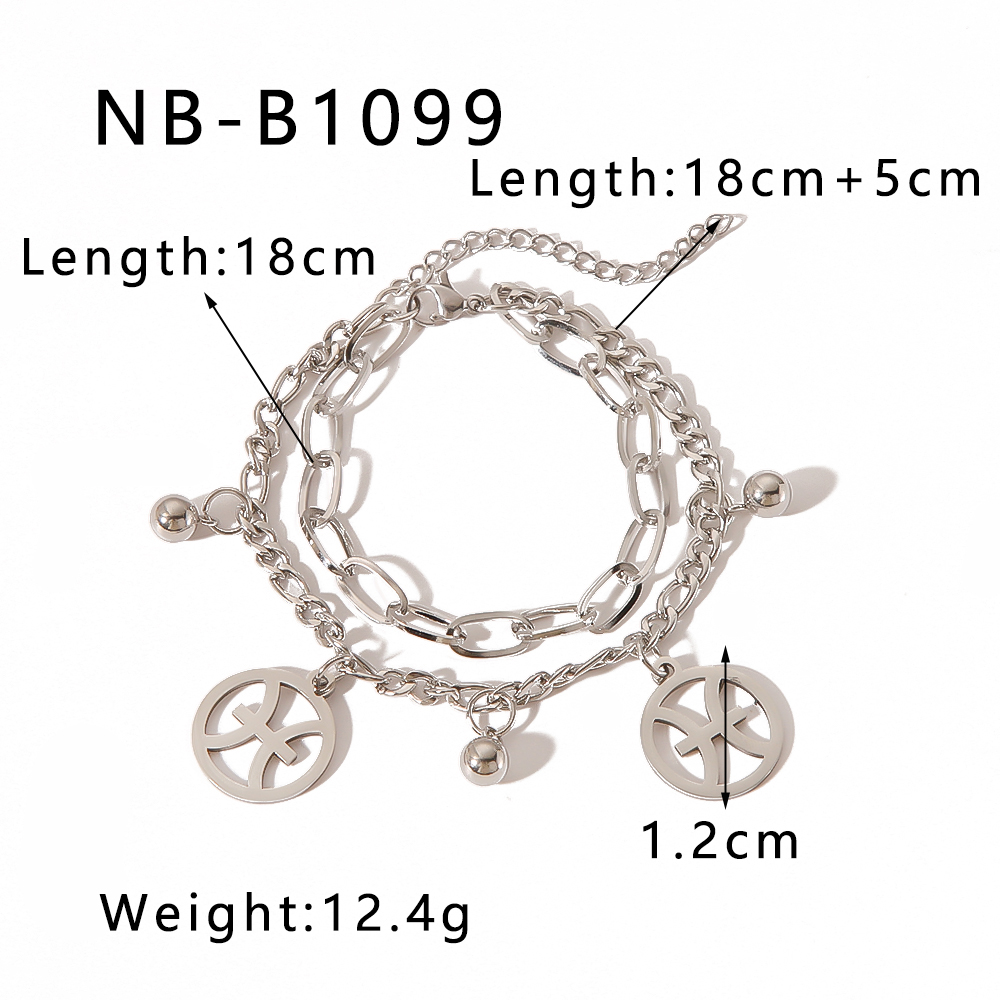 Simple Style Classic Style Round 304 Stainless Steel Bracelets In Bulk display picture 16