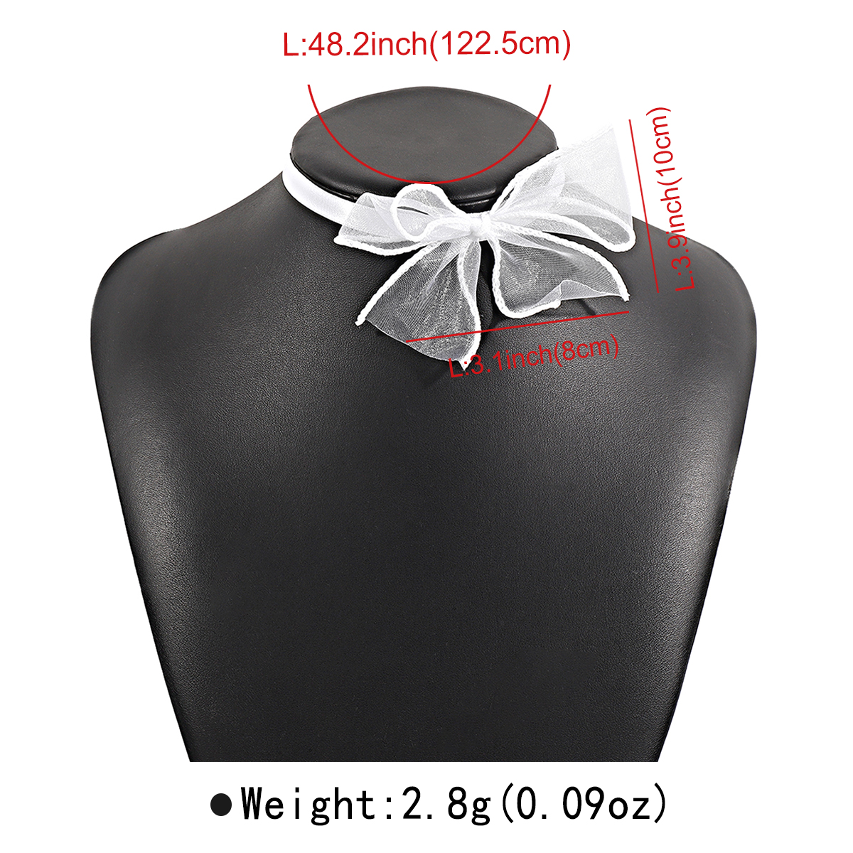Wholesale Jewelry Sexy Sweet Bow Knot Gauze Handmade Long Necklace display picture 3