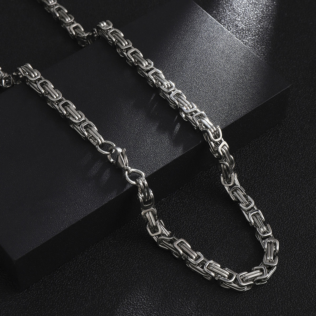 Cool Style Color Block 201 Stainless Steel Layered Patchwork Men's Necklace Bracelets display picture 11