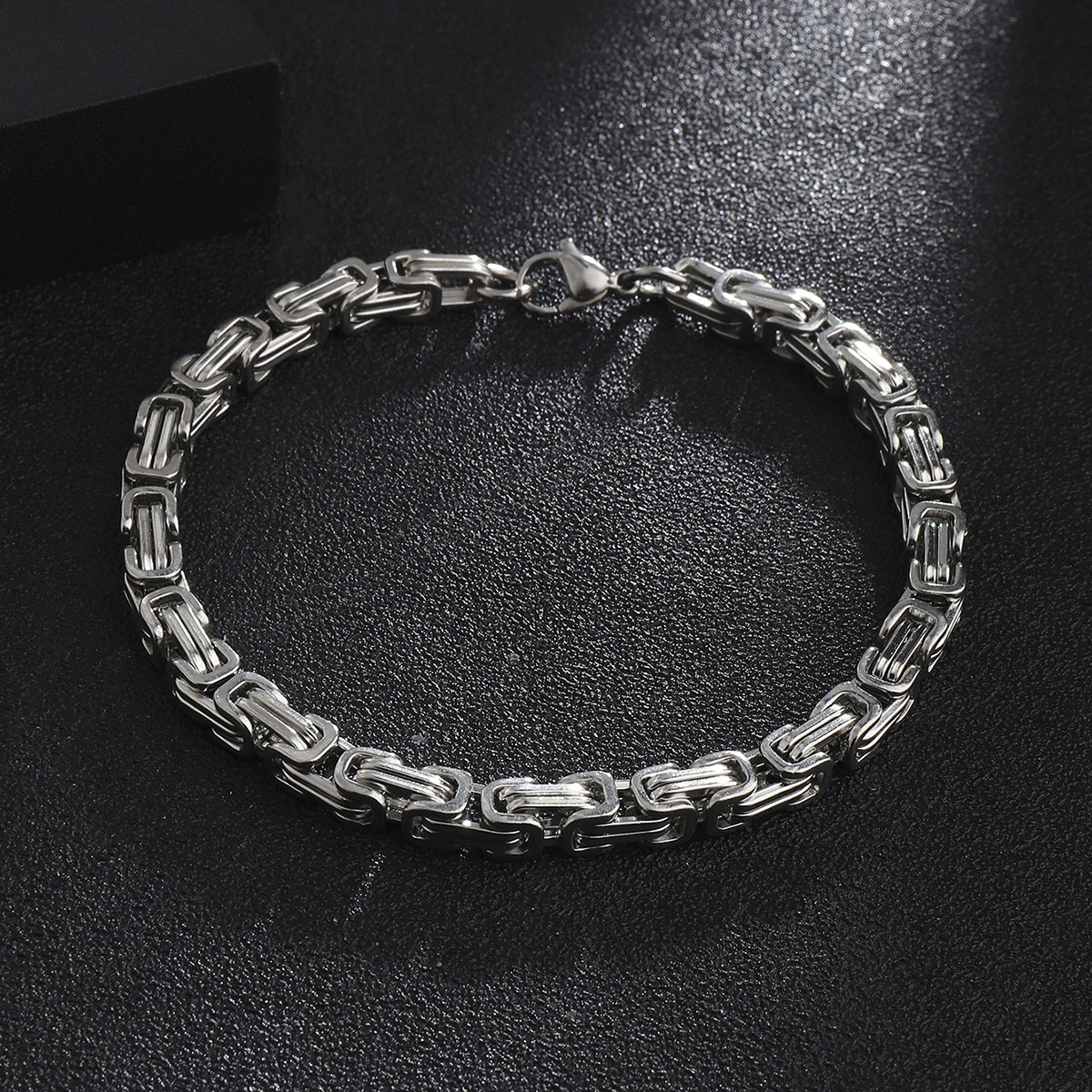 Classic Style Simple Style Color Block 201 Stainless Steel Layered Patchwork Unisex Necklace Bracelets display picture 1