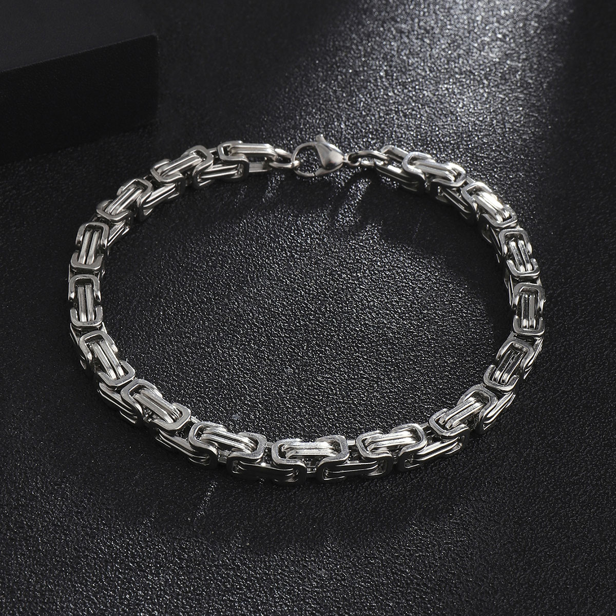 Style Cool Bloc De Couleur Acier Inoxydable 201 Couches Patchwork Hommes Collier Bracelets display picture 6