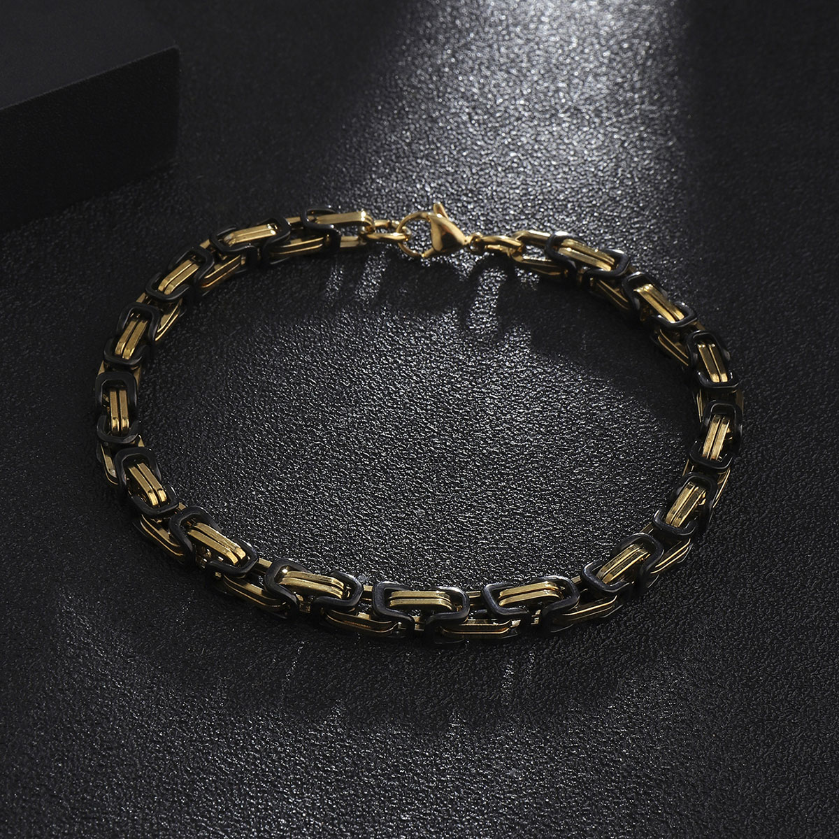 Style Cool Bloc De Couleur Acier Inoxydable 201 Couches Patchwork Hommes Collier Bracelets display picture 13