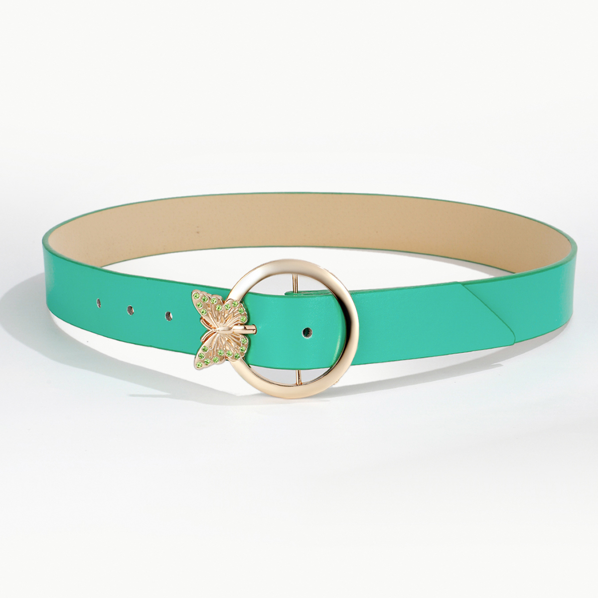 Simple Style Classic Style Color Block Pu Leather Plating Inlay Turquoise Rhinestones Unisex Leather Belts display picture 1