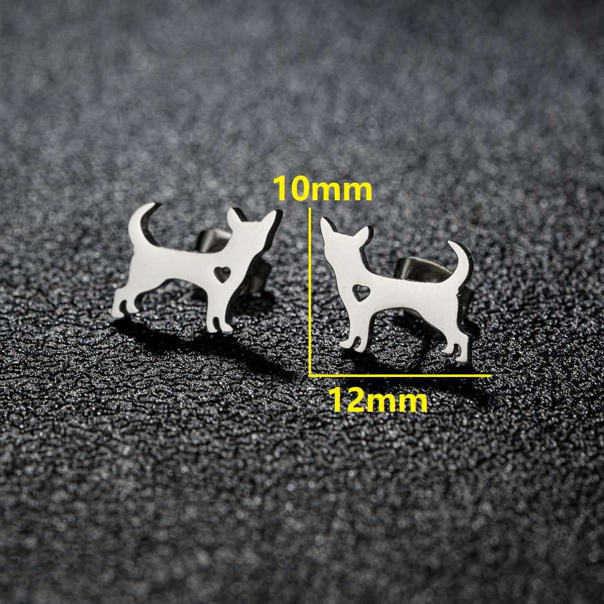 1 Pair Cute Sweet Animal Polishing Plating 304 Stainless Steel 18K Gold Plated Ear Studs display picture 1