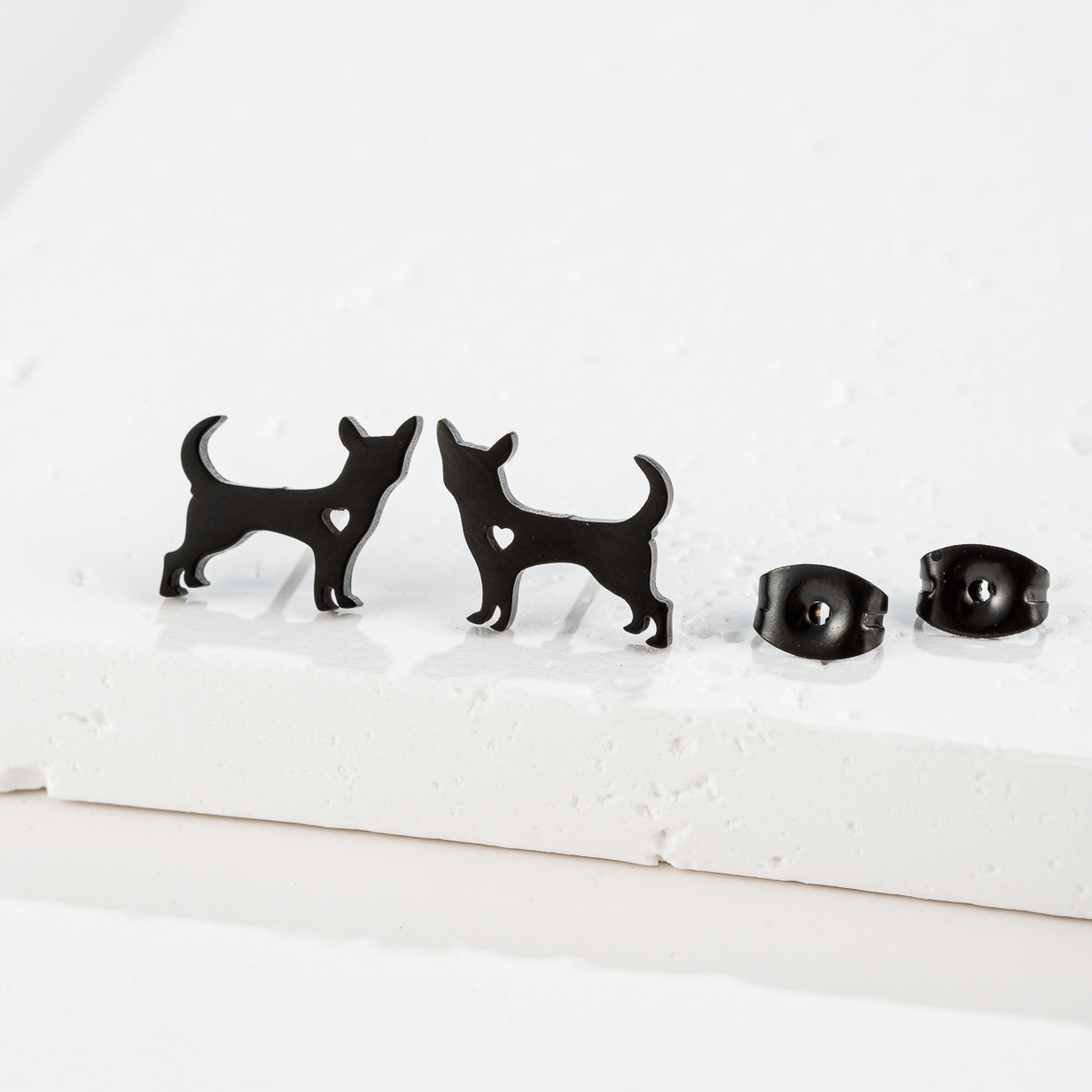 1 Pair Cute Sweet Animal Polishing Plating 304 Stainless Steel 18K Gold Plated Ear Studs display picture 2