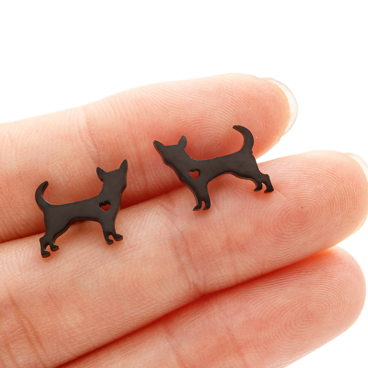1 Pair Cute Sweet Animal Polishing Plating 304 Stainless Steel 18K Gold Plated Ear Studs display picture 6