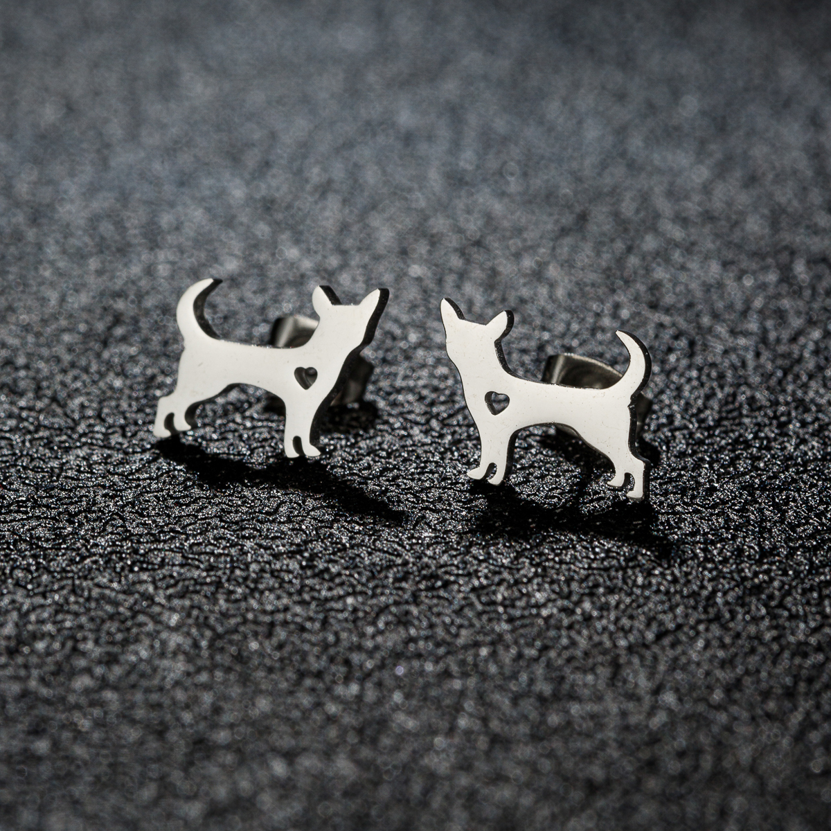 1 Pair Cute Sweet Animal Polishing Plating 304 Stainless Steel 18K Gold Plated Ear Studs display picture 9