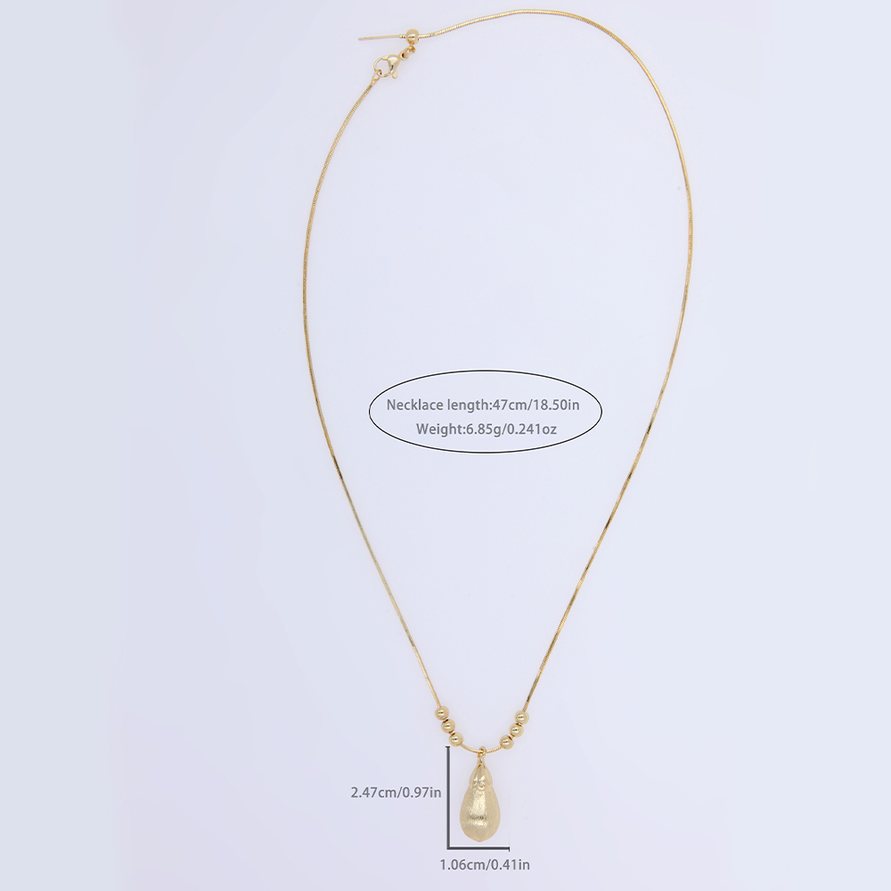 Cobre Chapados en oro de 18k Casual Elegante Estilo Moderno Con Cuentas Calabaza Collar Colgante display picture 1