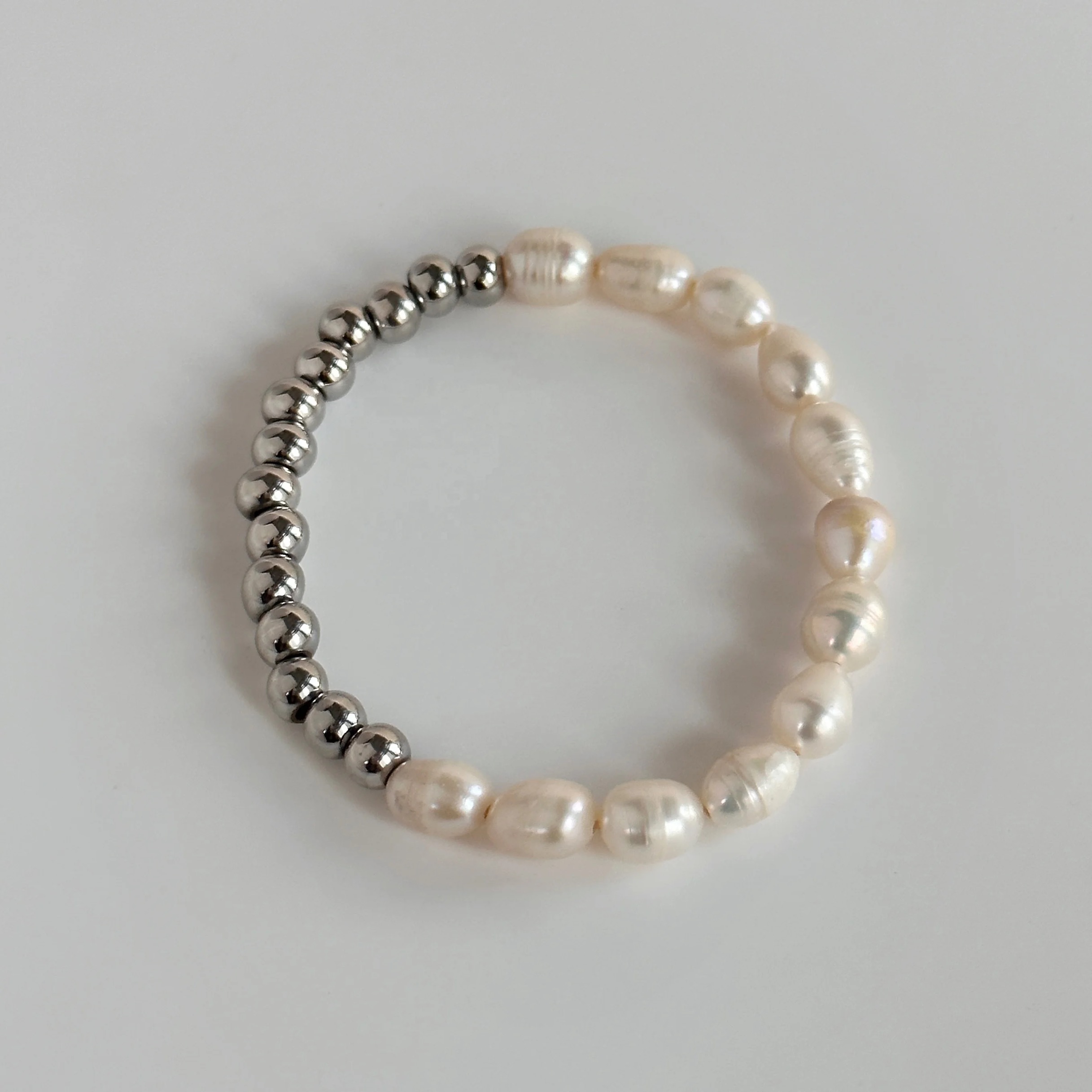 304 Stainless Steel Natural Pearls Vary In Size, Please Consider Carefully Before Ordering! 18K Gold Plated IG Style Basic Beaded Round Bracelets display picture 1