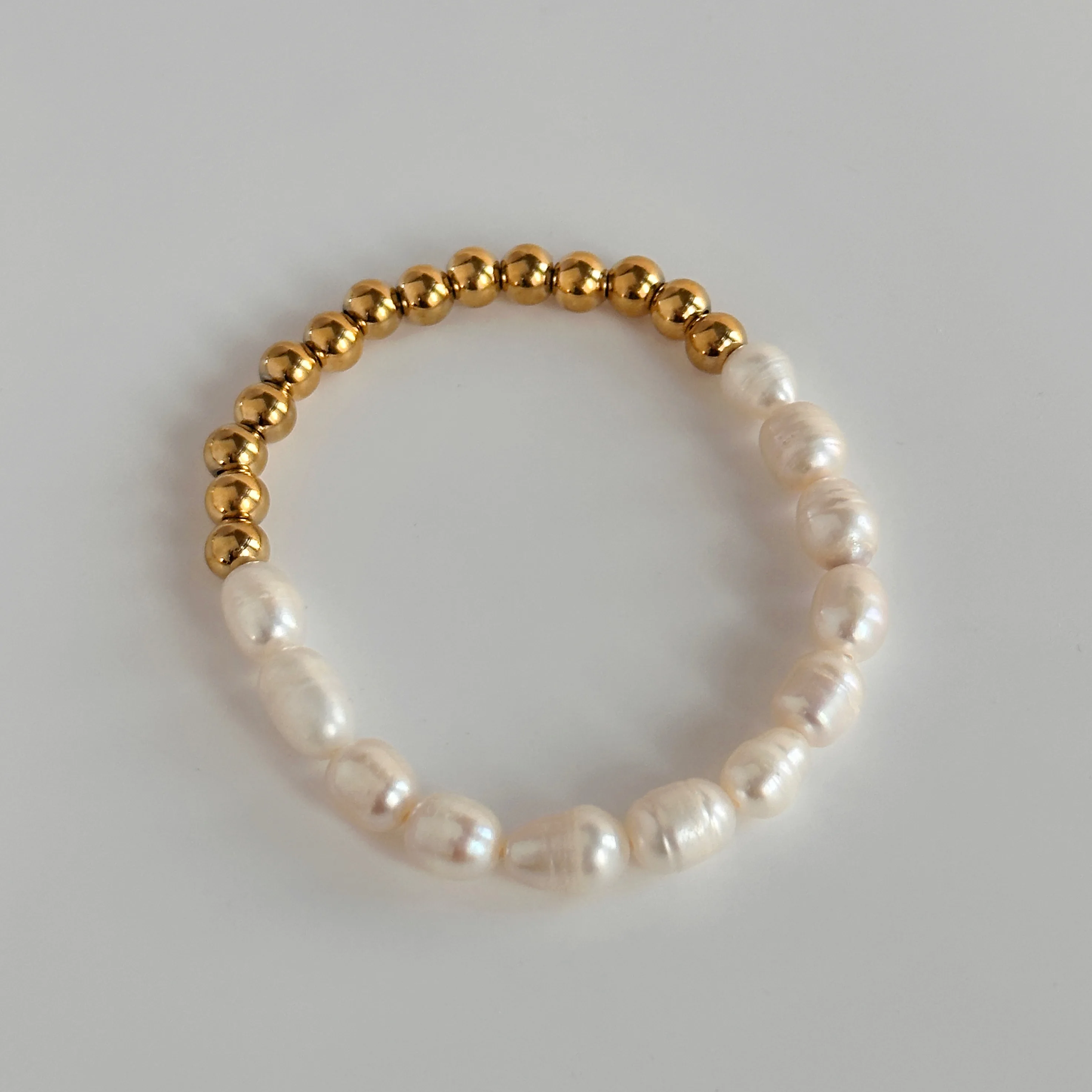 304 Stainless Steel Natural Pearls Vary In Size, Please Consider Carefully Before Ordering! 18K Gold Plated IG Style Basic Beaded Round Bracelets display picture 11