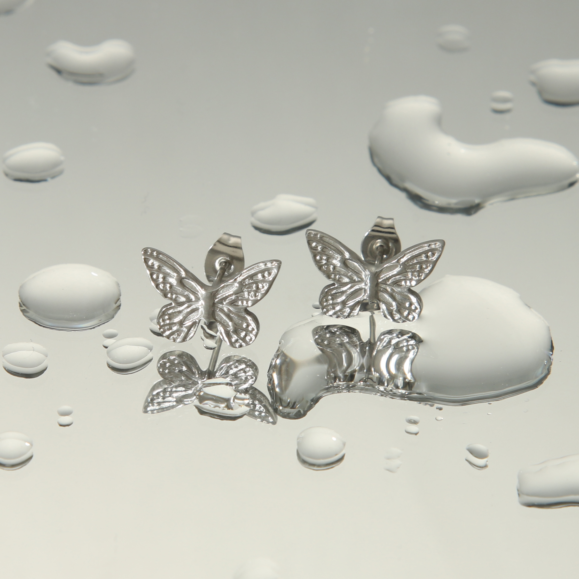 1 Piece IG Style Basic Sweet Butterfly 304 Stainless Steel 18K Gold Plated Ear Studs display picture 2