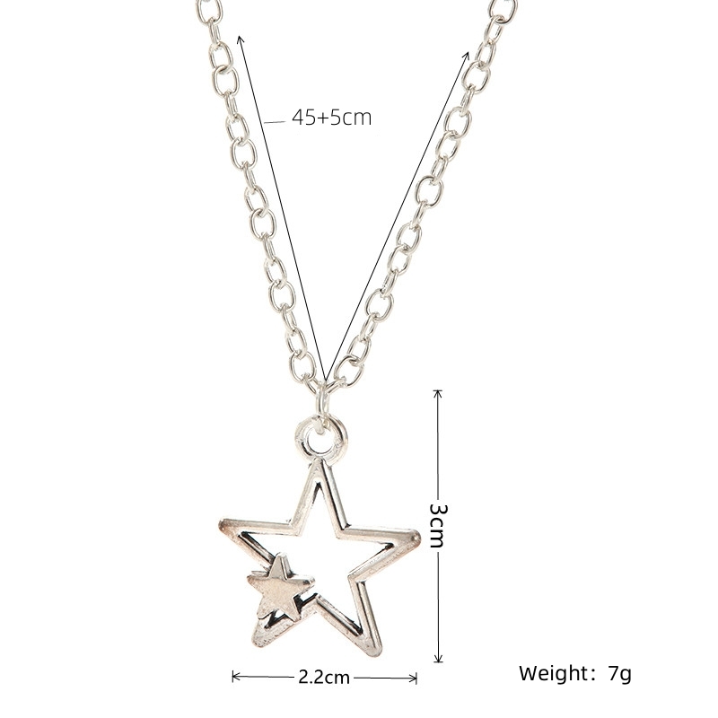 Wholesale Jewelry Simple Style Pentagram Alloy Iron Alloy Pendant Necklace display picture 5