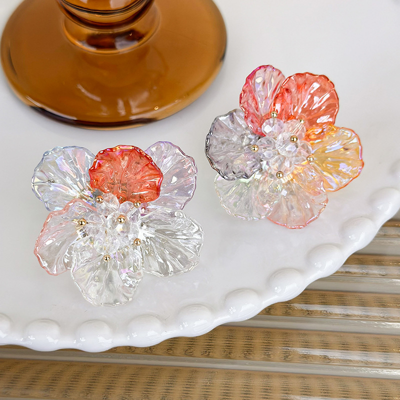 1 Pair IG Style Sweet Artistic Flower Arylic Ear Studs display picture 8