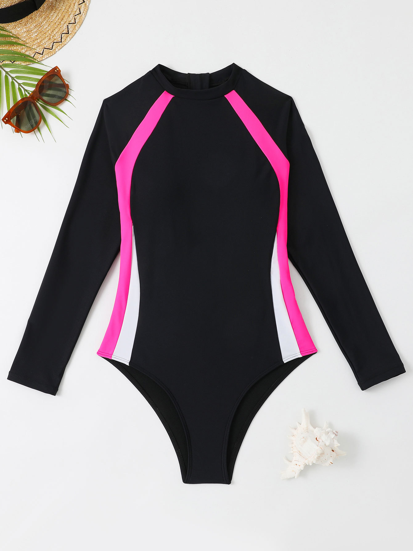 Women's Basic Classic Style Color Block 1 Piece One Piece Swimwear display picture 24