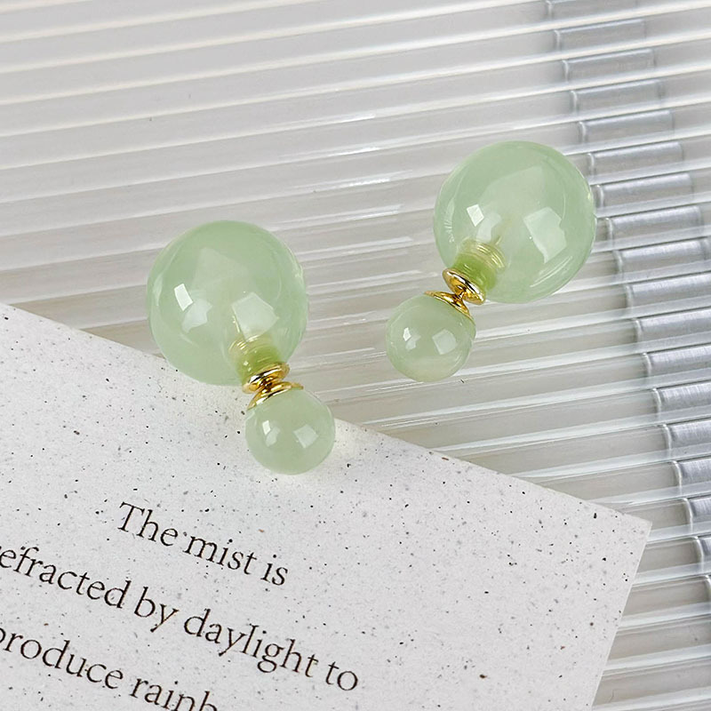 1 Pair Cute Modern Style Sweet Round Resin Ear Studs display picture 15