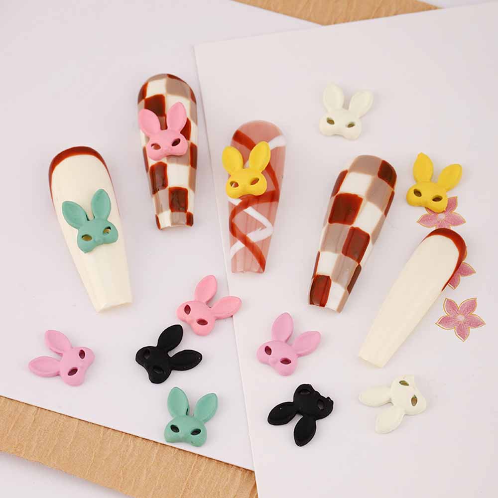 Cartoon Style Rabbit Fox Zinc Alloy Nail Decoration Accessories 60 Pieces Per Pack display picture 4