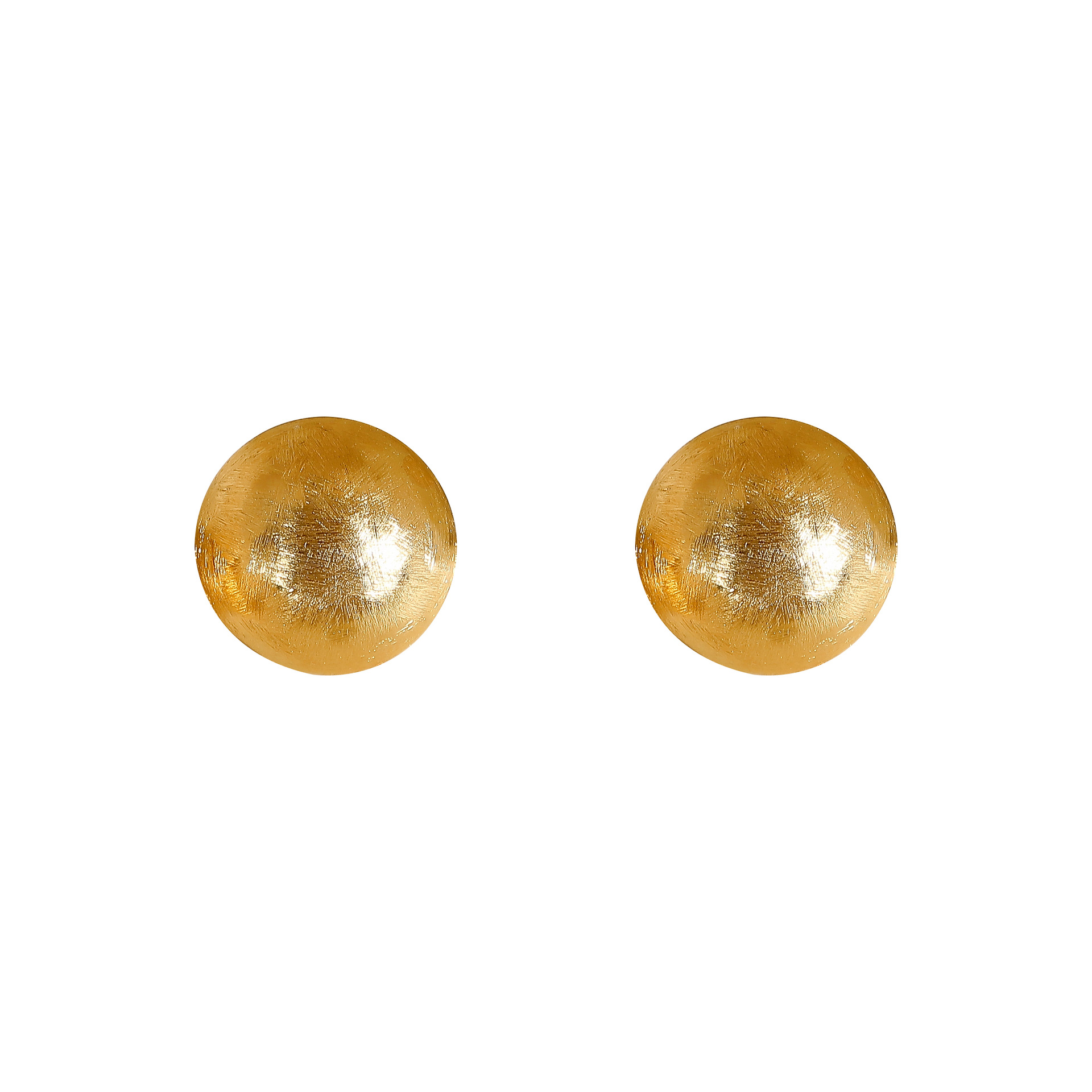 1 Pair IG Style Sweet Simple Style Round Copper 18K Gold Plated Ear Studs display picture 5