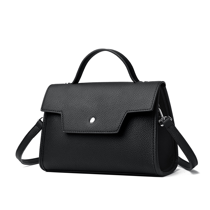 Women's Pu Leather Solid Color Classic Style Sewing Thread Flip Cover Handbag display picture 11