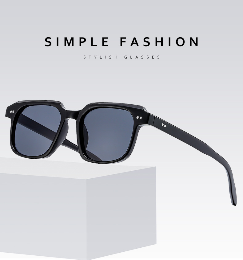 Casual Simple Style Color Block Solid Color Ac Square Full Frame Women's Sunglasses display picture 1