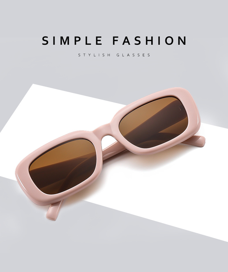 Streetwear Solid Color Ac Square Full Frame Women's Sunglasses display picture 2