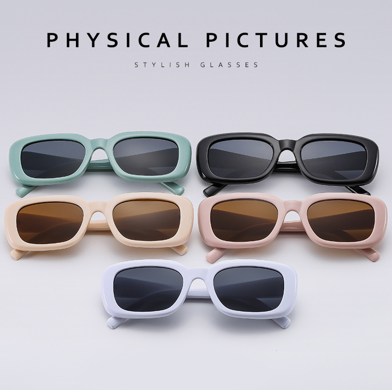 Streetwear Solid Color Ac Square Full Frame Women's Sunglasses display picture 3