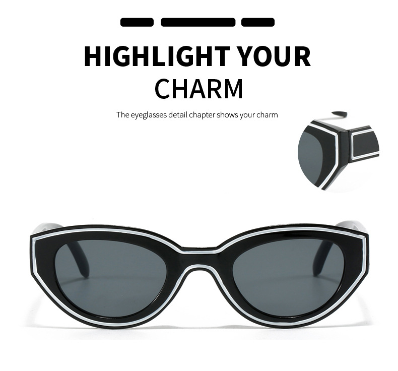 Streetwear Color Block Pc Oval Frame Full Frame Women's Sunglasses display picture 1