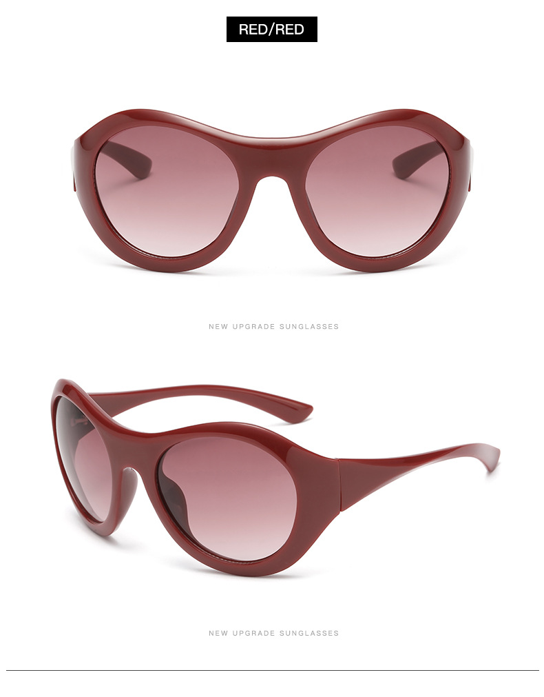 Simple Style Classic Style Color Block Pc Oval Frame Full Frame Women's Sunglasses display picture 2