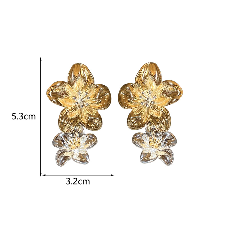 1 Paire Style Simple Fleur Alliage Boucles D'oreilles display picture 6