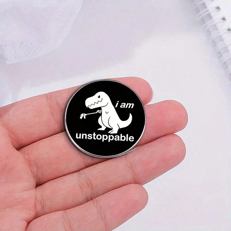 Cute Letter Dinosaur Alloy Buckle Unisex Brooches display picture 4