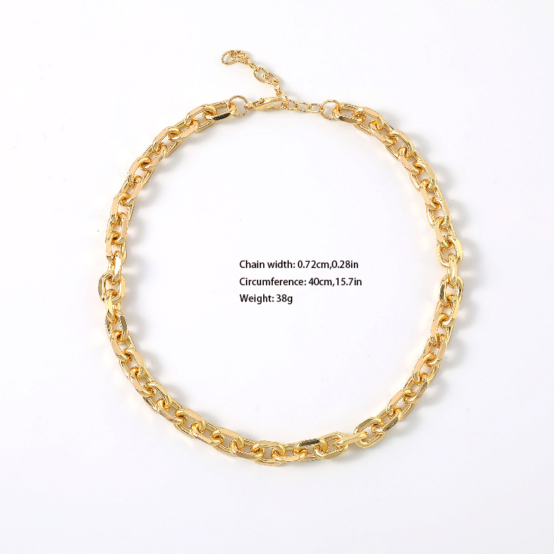 Kupfer 18 Karat Vergoldet Lässig Einfarbig Halskette display picture 9