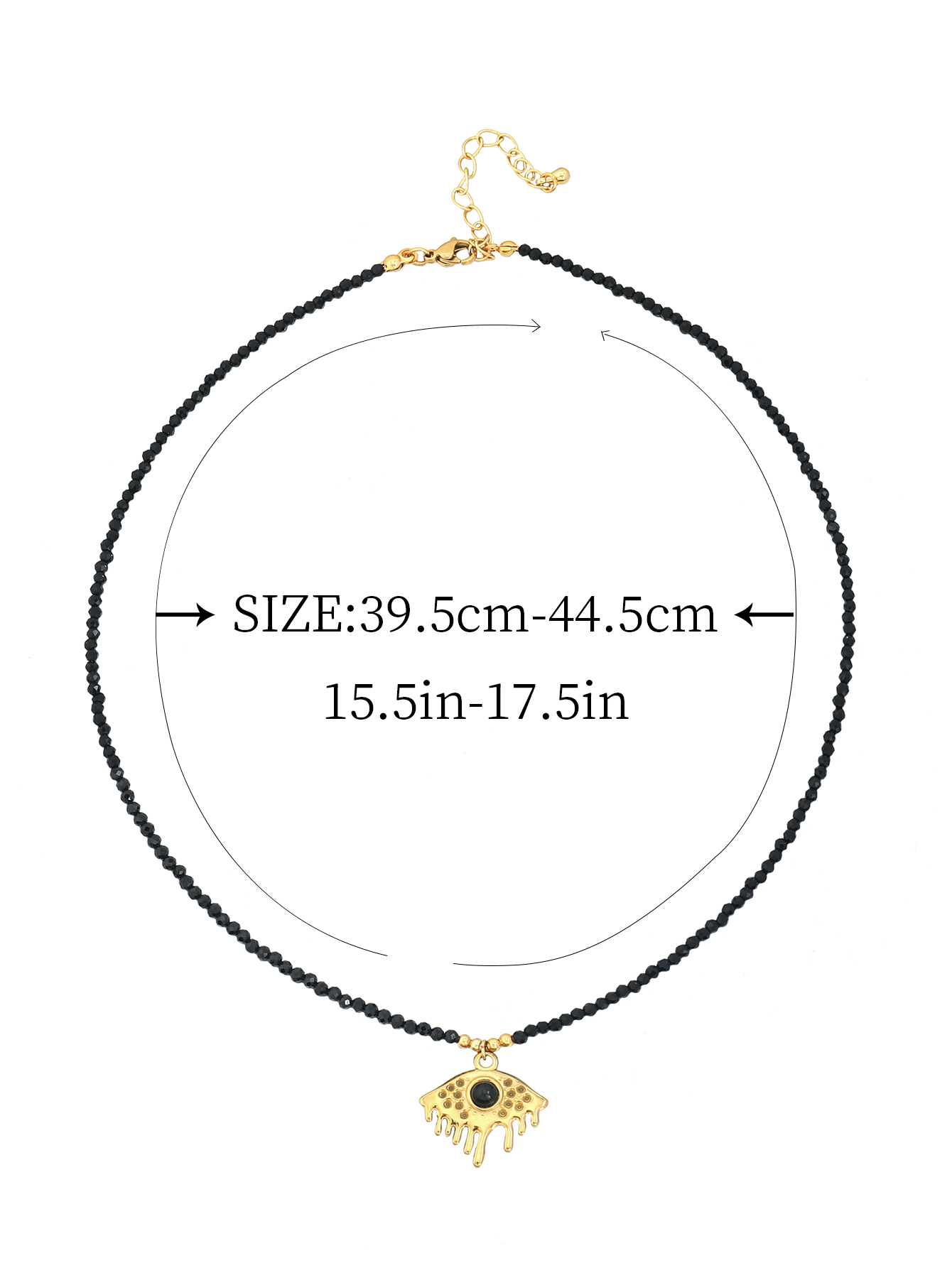Wholesale Jewelry Streetwear Eye 304 Stainless Steel Stone 18K Gold Plated Pendant Necklace display picture 6