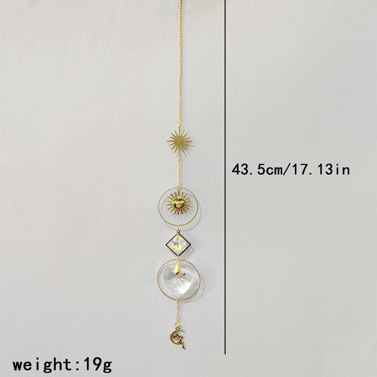 Simple Style Geometric Star Moon Artificial Crystal Alloy Pendant Artificial Decorations display picture 2