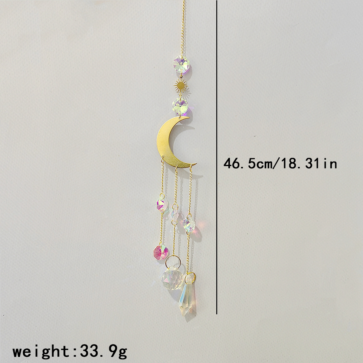 Simple Style Geometric Star Moon Artificial Crystal Alloy Pendant Artificial Decorations display picture 5