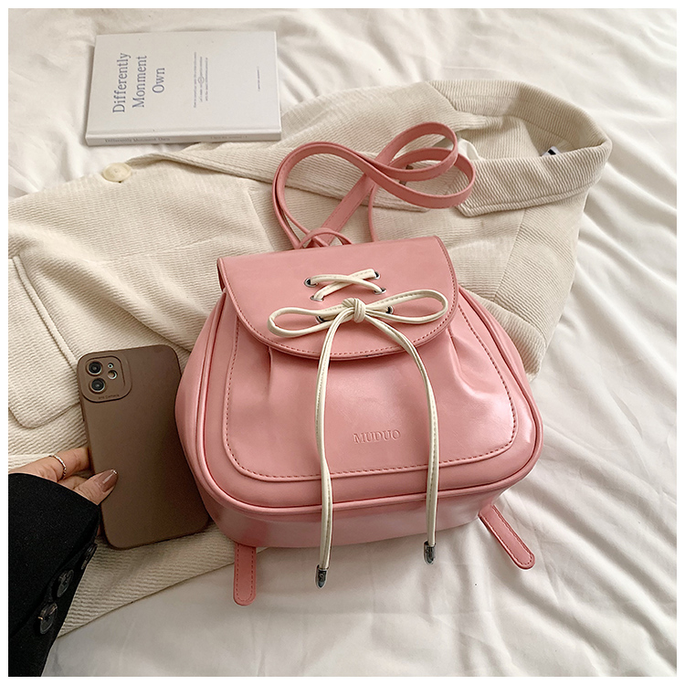 Solid Color Bow Knot Casual Women's Backpack display picture 2