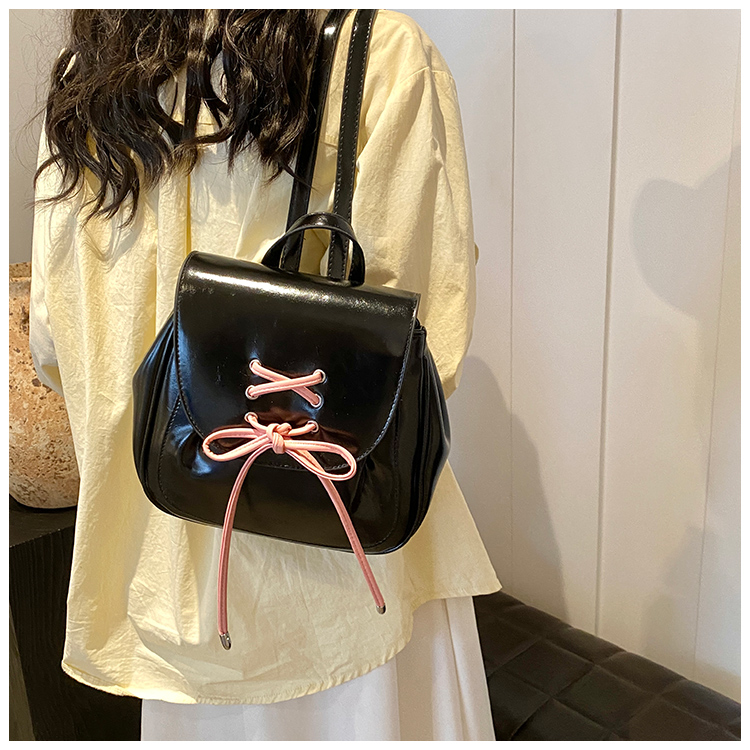 Solid Color Bow Knot Casual Women's Backpack display picture 11