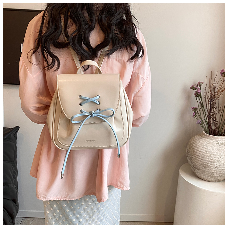 Solid Color Bow Knot Casual Women's Backpack display picture 18