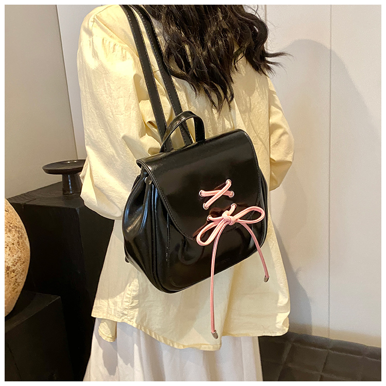 Solid Color Bow Knot Casual Women's Backpack display picture 14