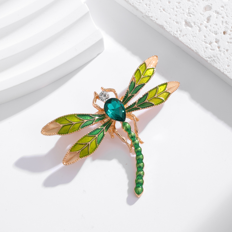 Simple Style Classic Style Leaves Flower Dragonfly Alloy Inlay Rhinestones Unisex Brooches display picture 11