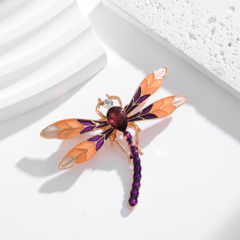 Simple Style Classic Style Leaves Flower Dragonfly Alloy Inlay Rhinestones Unisex Brooches display picture 12